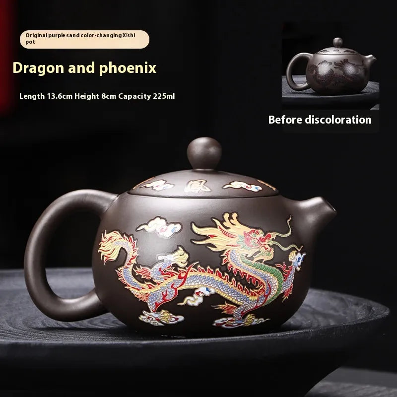 Color-Changing Ceramic Teapot close up