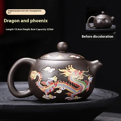 Color-Changing Ceramic Teapot close up